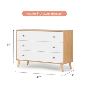 3-Drawer Kids Dresser with Anti-Tip Safety & Ball-Bearing Glides