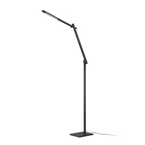 Adjustable Swing Arm LED Floor Lamp with Touch Dimming