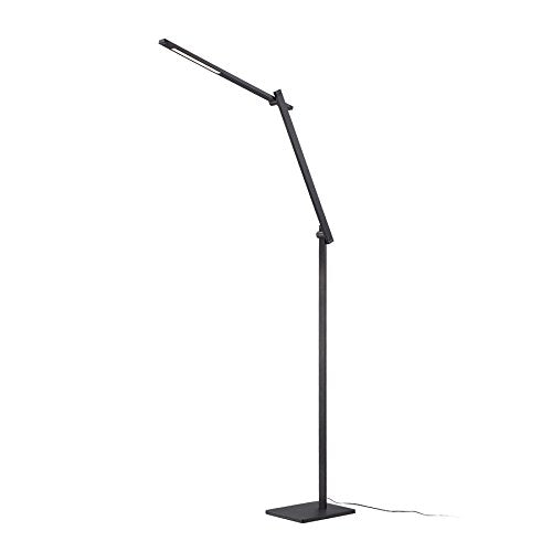 Adjustable Swing Arm LED Floor Lamp with Touch Dimming
