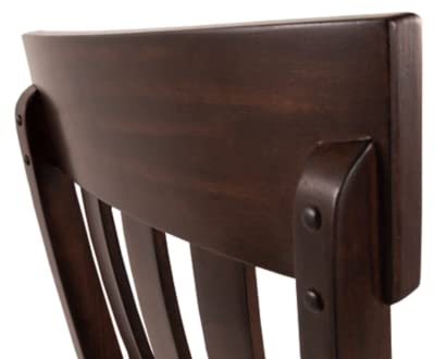 Faux Leather Rake Back Dining Chairs Set of 2