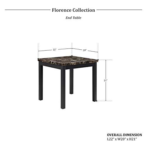 Malaya 3-Piece Faux Marble Occasional Table Set