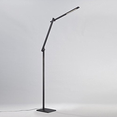 Adjustable Swing Arm LED Floor Lamp with Touch Dimming