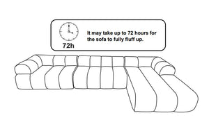 L-Shaped Sectional Sofa with Chaise Lounge – 122" Modular Cloud Couch