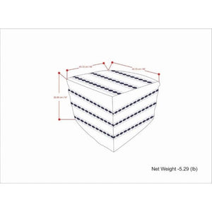 Square Woven Polyester Indoor & Outdoor Pouf – Water Resistant