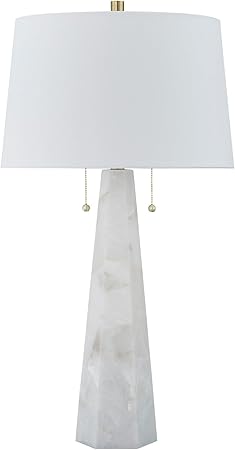 Wood Base Empire Shade Table Lamp with 3-Way Switch