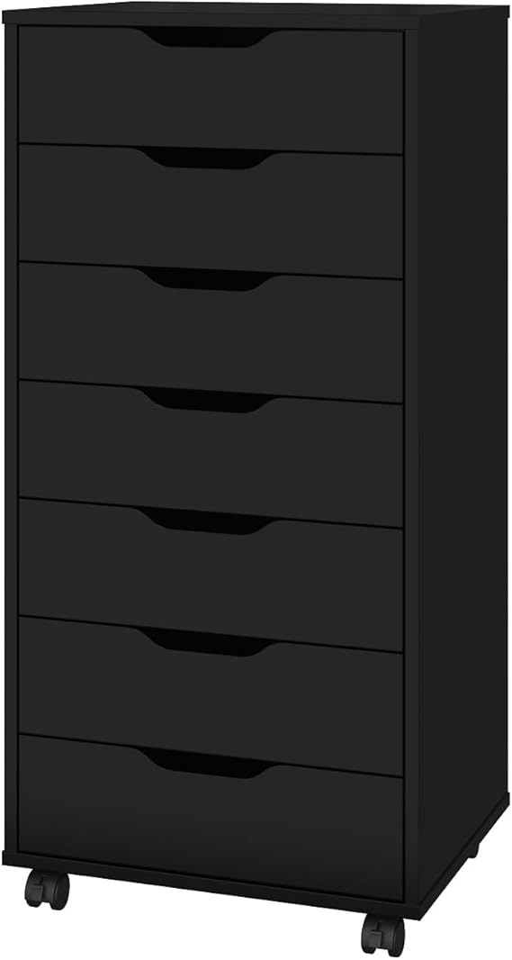 7-Drawer Mobile File Cabinet with Wheels