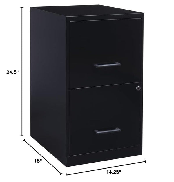 2-Drawer Vertical Metal Filing Cabinet – Lockable, Pre-Assembled, Letter Size
