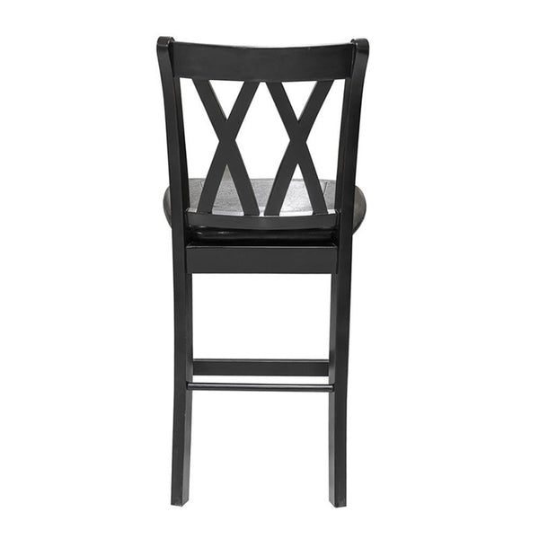 5-Piece Counter Height Dining Set – Solid Wood Table & 4 X-Back Chairs