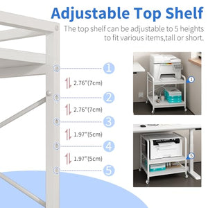 Under Desk Printer Stand with Power Outlet