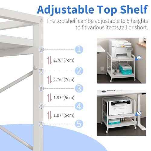 Under Desk Printer Stand with Power Outlet