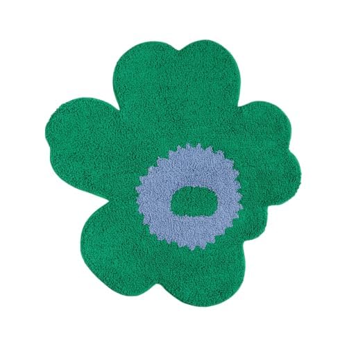 Unikko Floral Bath Mat – Organic Cotton, Non-Slip, Flower Shaped