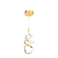 Brushed Gold LED Pendant Light – Dimmable, 3-Color Temperature
