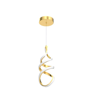 Brushed Gold LED Pendant Light – Dimmable, 3-Color Temperature