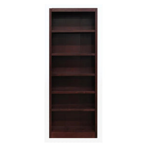Solid Wood 84" Bookcase Set of 2 – 6-Shelf, Cherry
