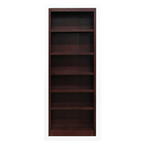 Solid Wood 84" Bookcase Set of 2 – 6-Shelf, Cherry