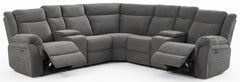 Power Reclining Sectional Sofa with USB Port & Console Storage