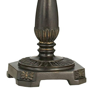 Bronze Swing Arm Desk Table Lamp 22.5" with Faux Leather Shade