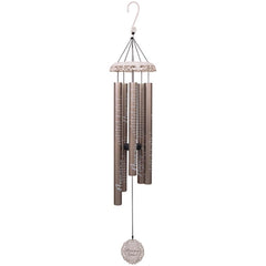 Amazing Grace Wind Chime — 40" Vintage White Metal
