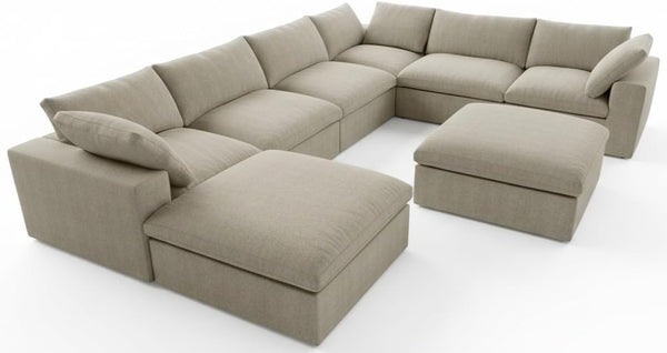 8-Piece Modular Sectional Sofa with Removable Covers