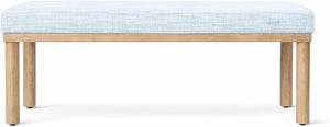 Upholstered Accent Bench with Wood Legs