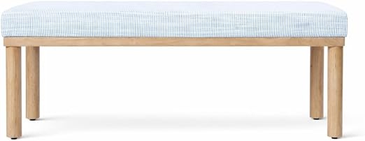 Upholstered Accent Bench with Wood Legs