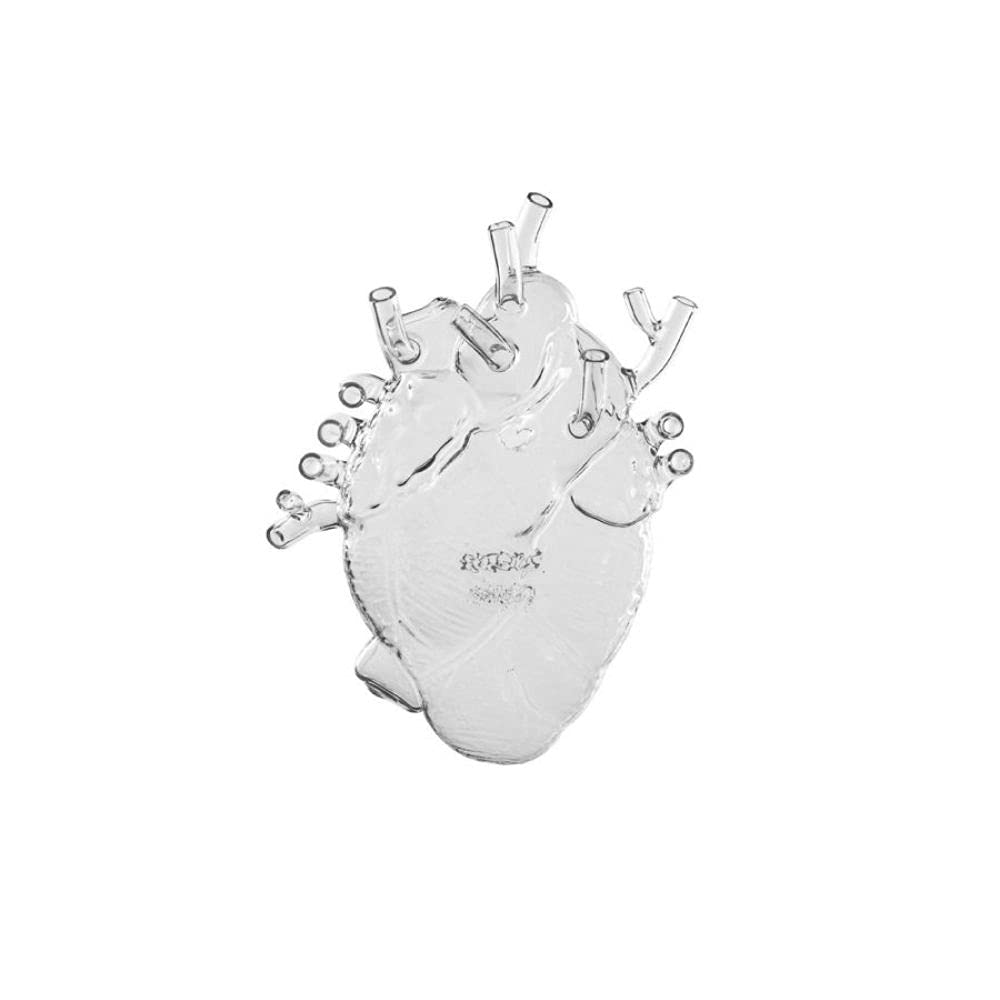 Heart-Shaped Glass Flower Vase