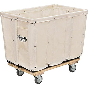 Canvas Basket Bulk Truck 8 Bushel — White