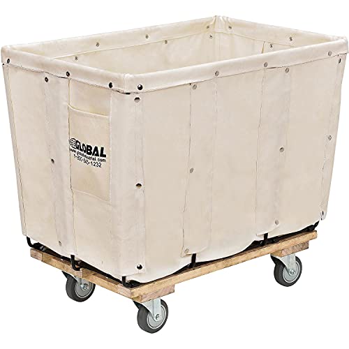 Canvas Basket Bulk Truck 8 Bushel — White