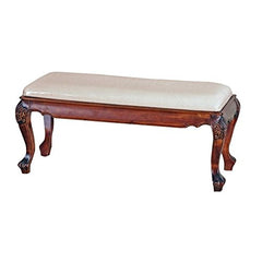 Hardwood Foot-of-Bed Bench – Walnut Finish