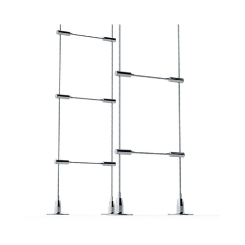Floor-to-Ceiling Cable Wine Rack – 20-Bottle Freestanding Storage