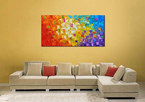 Abstract Canvas Wall Art – Hand Painted Oil Painting, Framed & Ready to Hang