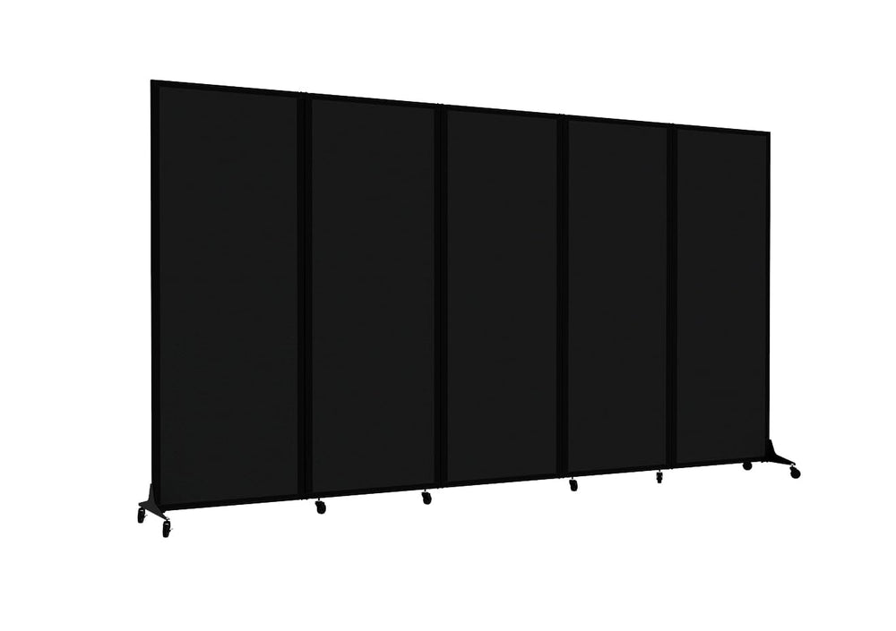 5-Panel Folding Room Divider with Locking Wheels
