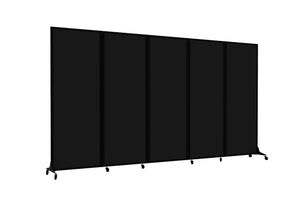 5-Panel Folding Room Divider with Locking Wheels