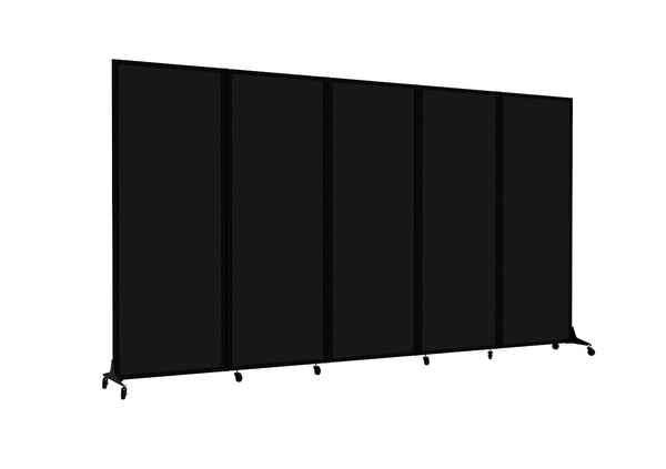 5-Panel Folding Room Divider with Locking Wheels