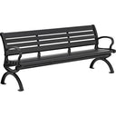 6ft Outdoor Park Bench with Backrest