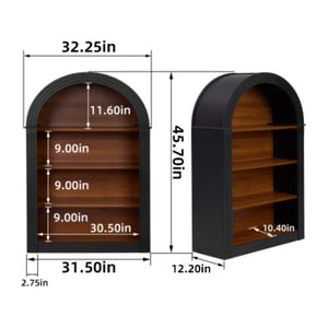 Small Arched 4-Tier Bookcase