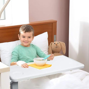 Pneumatic Adjustable Overbed Table with Wheels