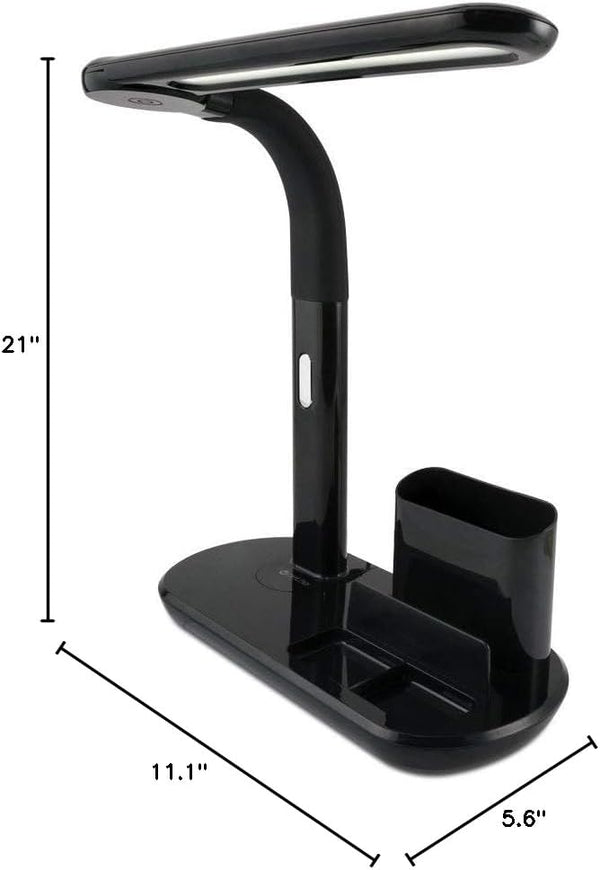 LED Pivoting Bankers Lamp with USB Charging Port