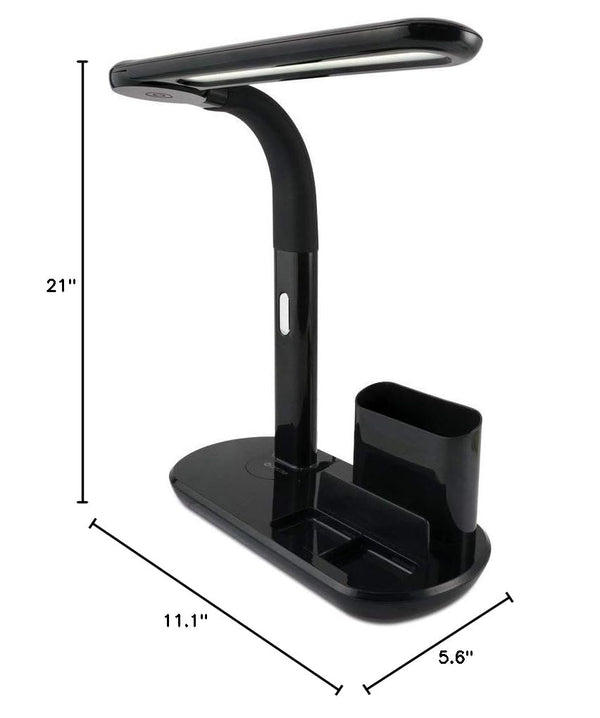 LED Pivoting Bankers Lamp with USB Charging Port