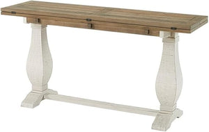 Farmhouse Flip-Top Console Dining Table – Solid Pine Wood