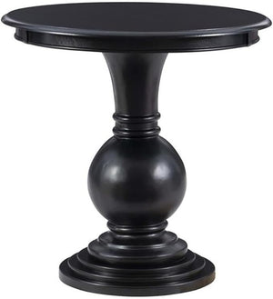Round Pedestal Accent Table with Stepped Base
