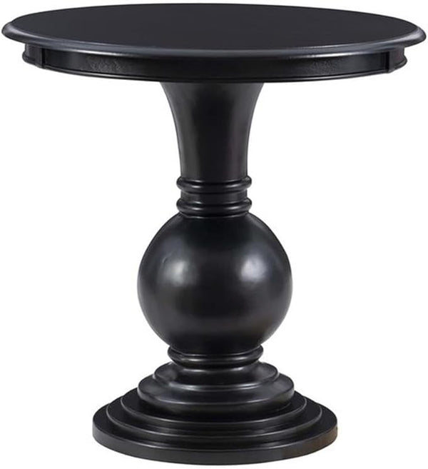 Round Pedestal Accent Table with Stepped Base