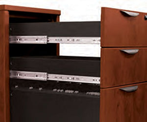 2-Piece Rectangular Office Reception Desk Set with Storage Cabinet