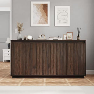 59" Fluted Sideboard Cabinet with Charging Station