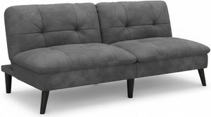 Convertible Futon Sofa Bed with Adjustable Backrest