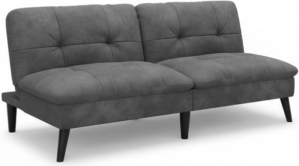 Convertible Futon Sofa Bed with Adjustable Backrest
