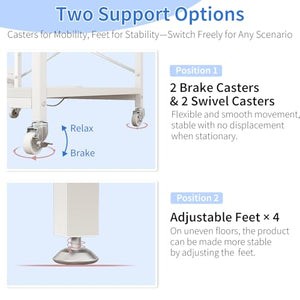 Under Desk Printer Stand with Power Outlet