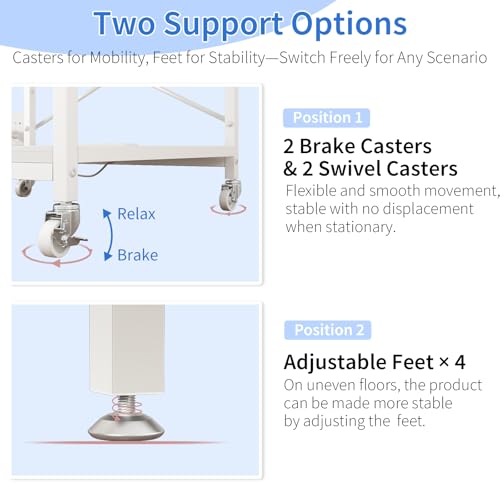 Under Desk Printer Stand with Power Outlet