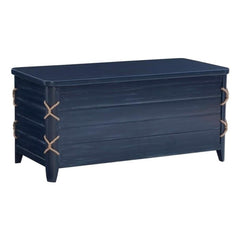 Wood Rope Storage Chest with Cedar Lining – Blue