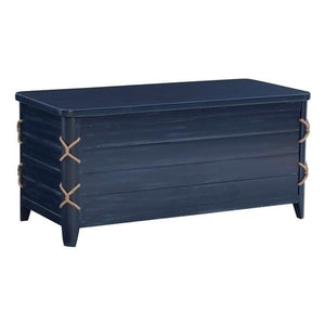 Wood Rope Storage Chest with Cedar Lining – Blue